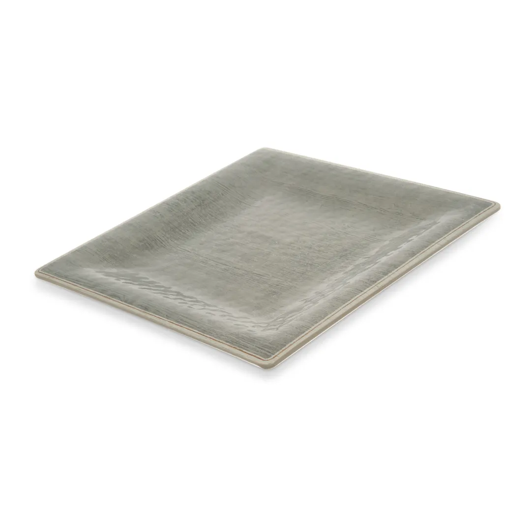 Carlisle 6402218 - Grove Square Plate, 10.5" Smoke Gray Melamine, Dishwasher Safe, NSF, BPA Free