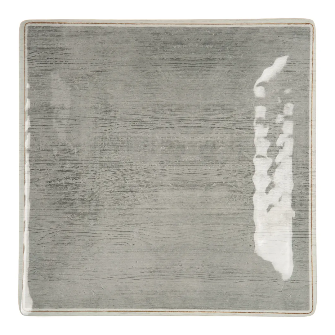 Carlisle 6402318 Square Dinner Plate, 8.5" Gray Melamine, Dishwasher Safe, Resistant, NSF, BPA Free