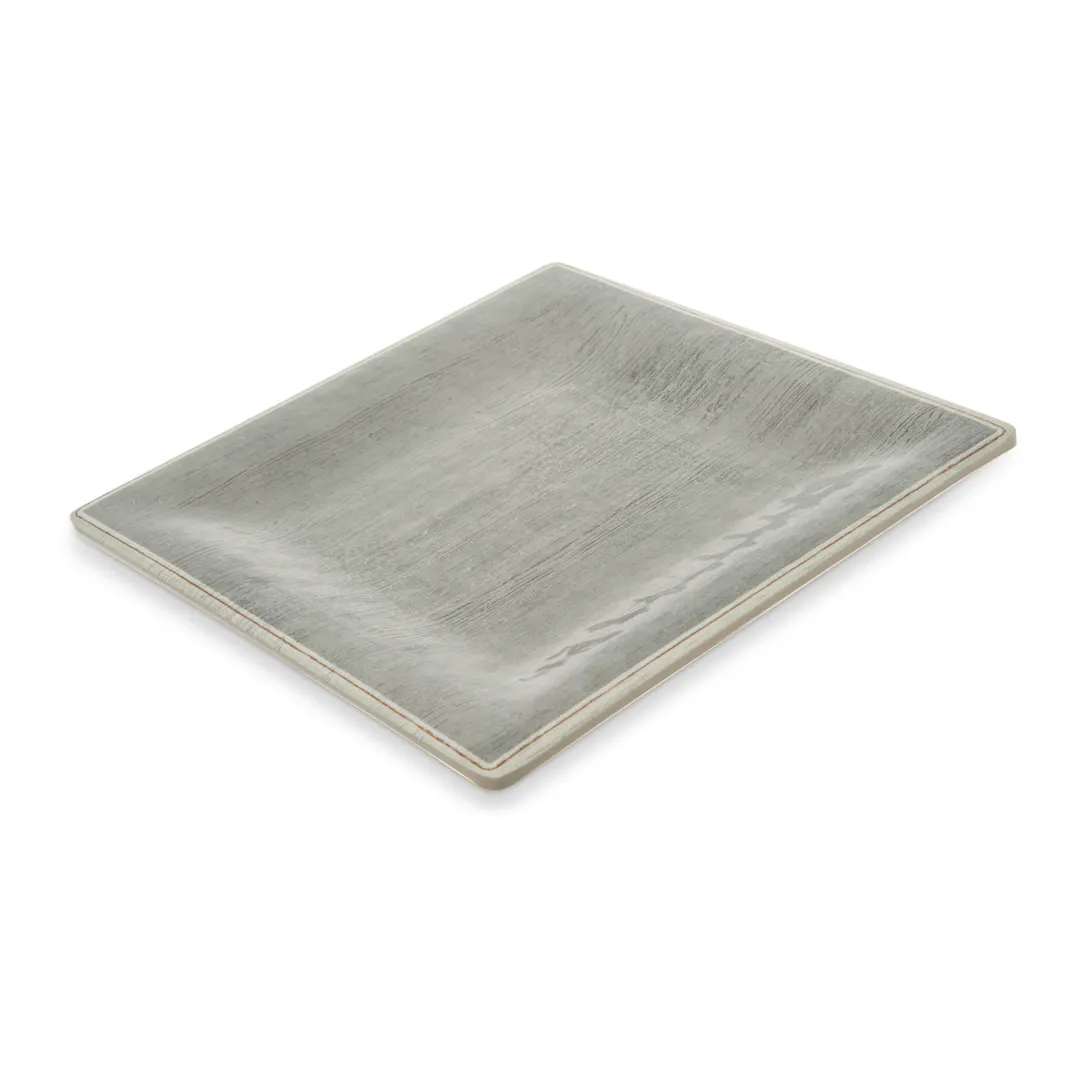 Carlisle 6402318 Square Dinner Plate, 8.5" Gray Melamine, Dishwasher Safe, Resistant, NSF, BPA Free