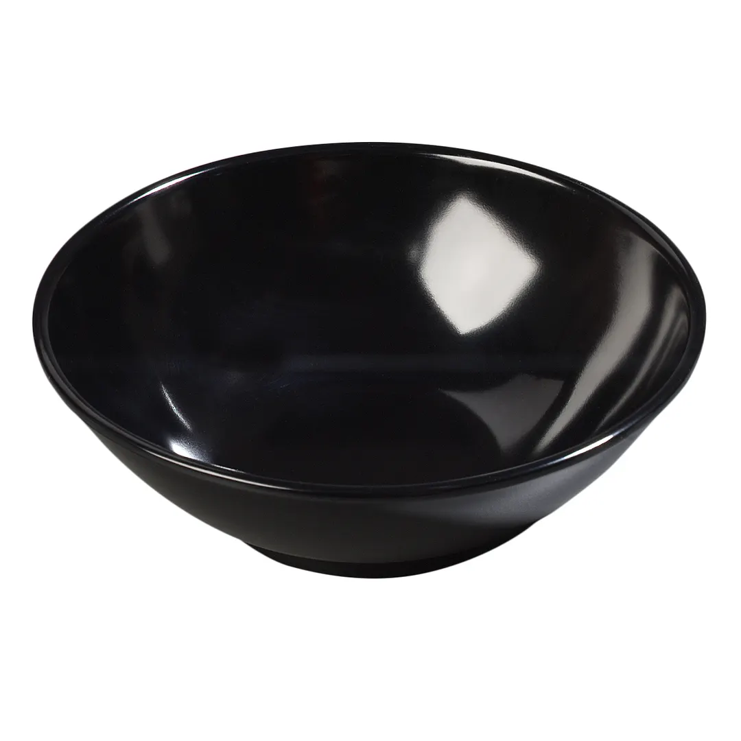 Carlisle 650B03 - 6" 14‑Oz Black Melamine Salad Bowl, BPA‑Free, NSF Certified, Up to 212°F