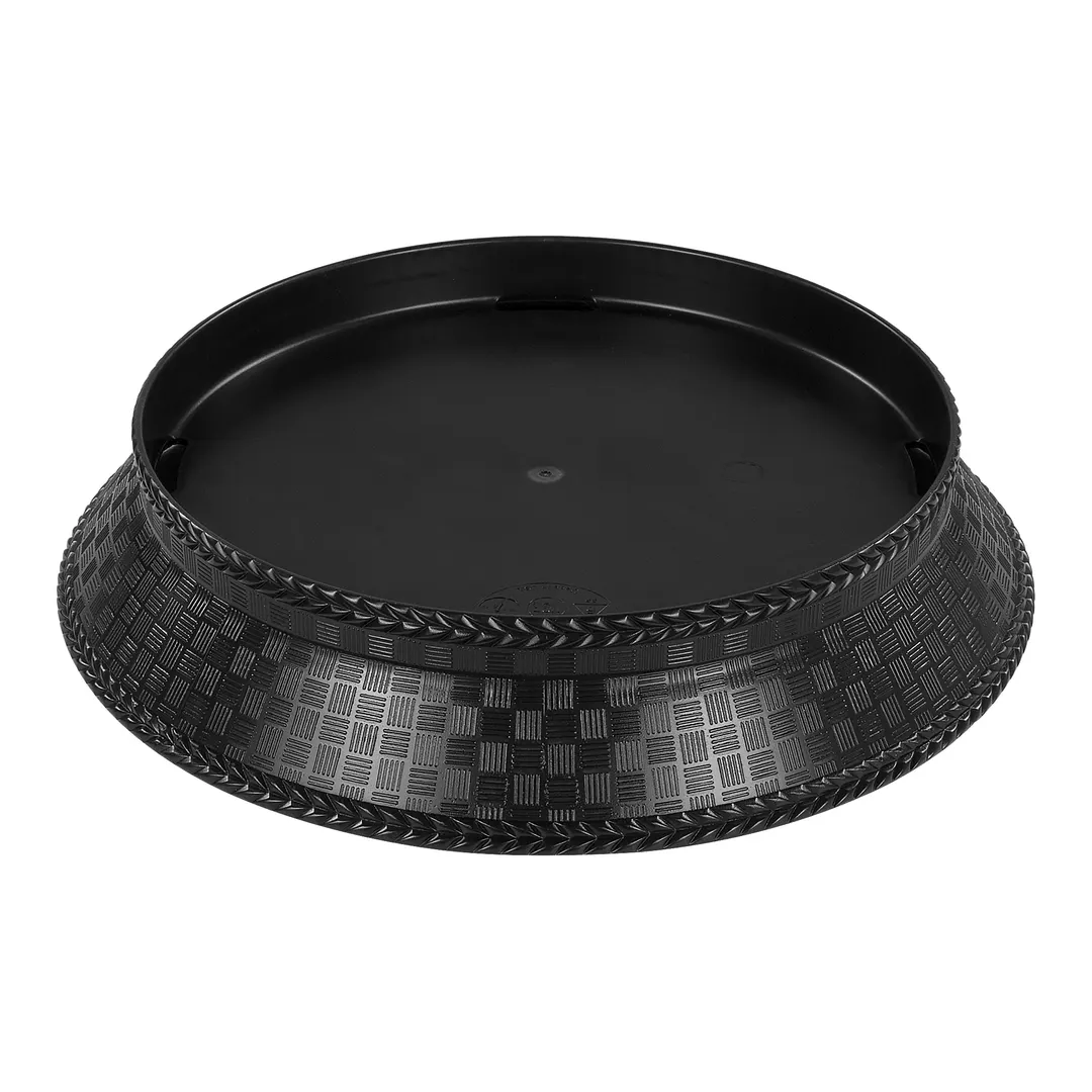 Carlisle 652703 WeaveWear™ Platter, 10-3/8" Top / 8-1/2" Base x 2" H, Black Polypropylene, USA