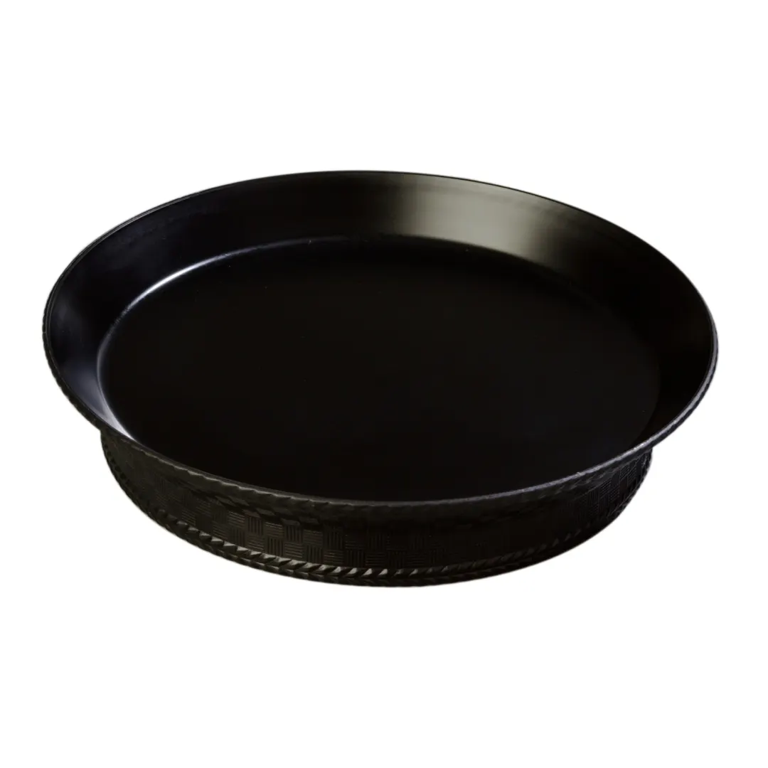 Carlisle 652703 WeaveWear™ Platter, 10-3/8" Top / 8-1/2" Base x 2" H, Black Polypropylene, USA