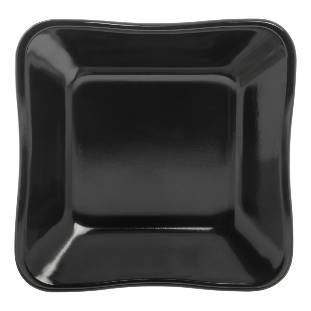 Carlisle 793403 Deliware® Platter Inset Dish, 5½" Square, 8.5 oz, Black Melamine, Dishwasher Safe