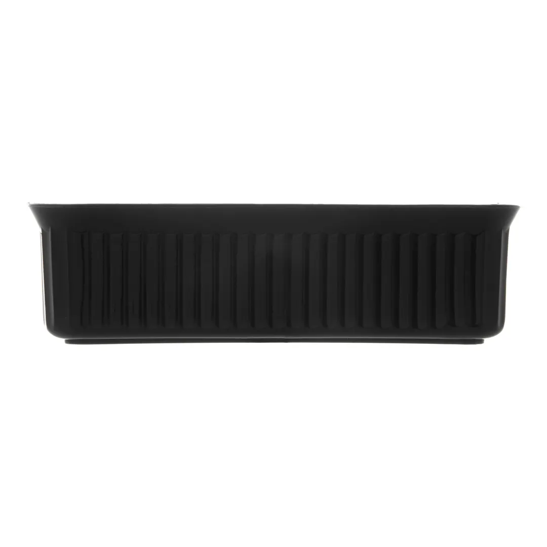 Carlisle 811003 Deliware Crock, 5 lb., 10"L x 6"W Rectangular, Dishwasher Safe Polypropylene Black