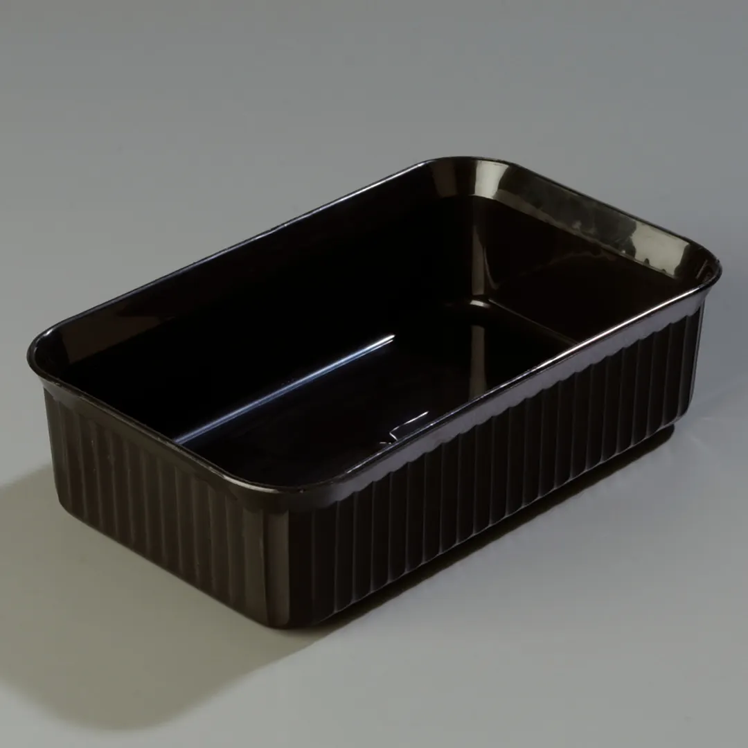 Carlisle 811003 Deliware Crock, 5 lb., 10"L x 6"W Rectangular, Dishwasher Safe Polypropylene Black