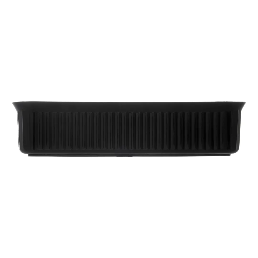 Carlisle 811203 Deliware Crock, 4 Qt, 12" x 10", Rectangular, Polypropylene, Black