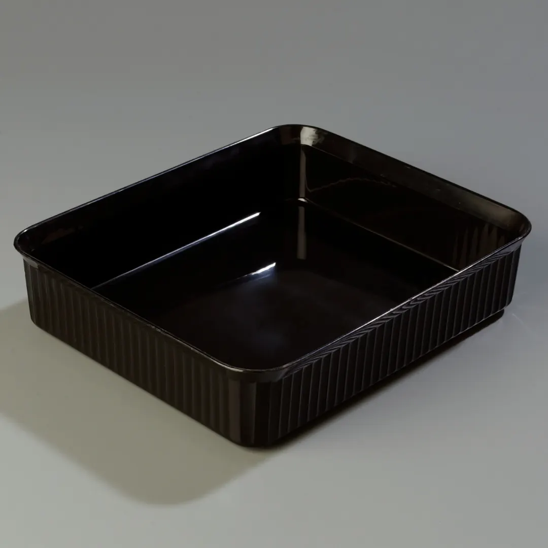 Carlisle 811203 Deliware Crock, 4 Qt, 12" x 10", Rectangular, Polypropylene, Black