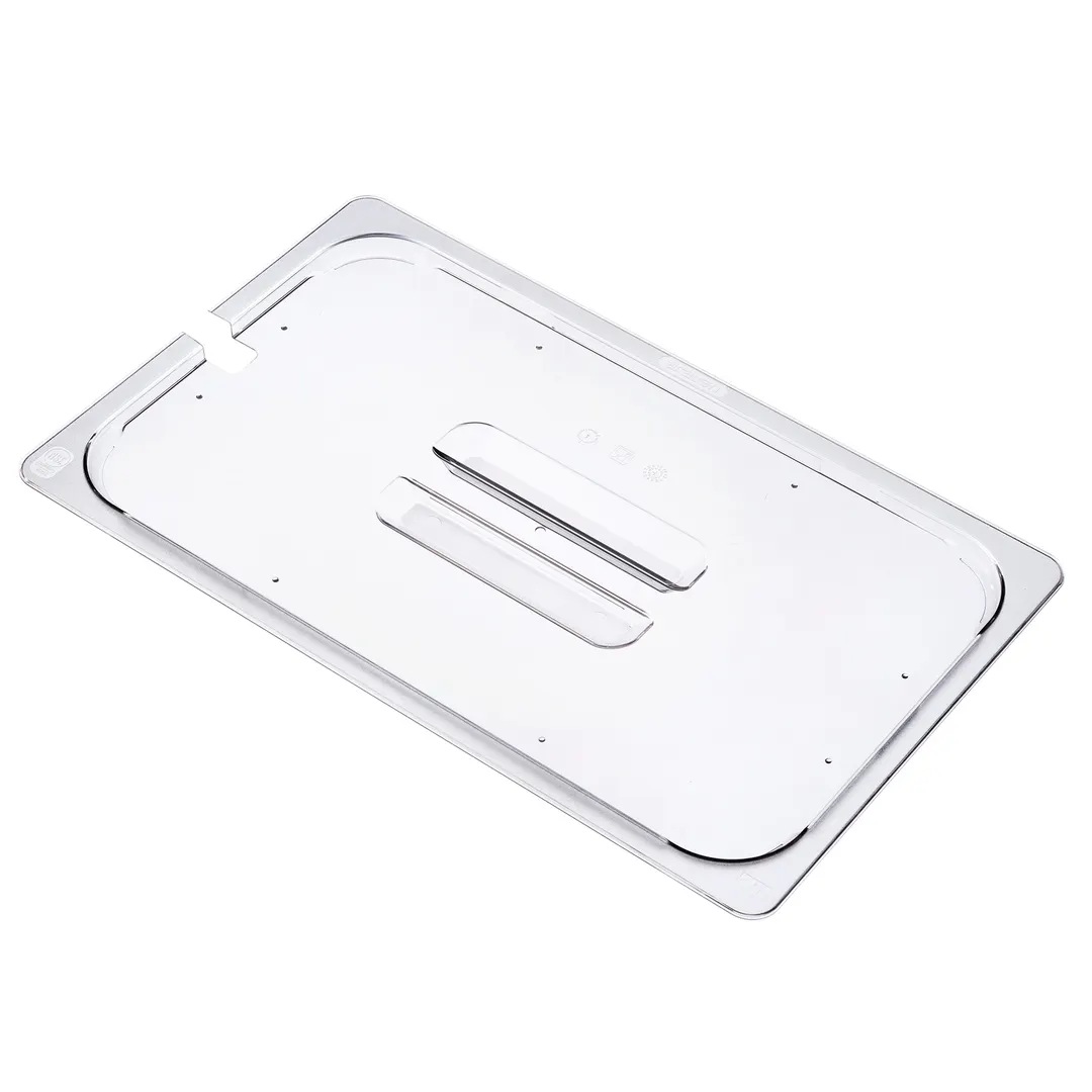 Carlisle 84062 Contact Lid, GN 1/1 Notched, Polycarbonate Clear, Dishwasher Safe, HACCP Compliant