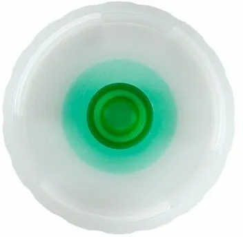 Carlisle 8573N Squeeze Bottle Cap, Clear/White Standard Top, Single Tip EZ‑Kleen® Nozzle - 1/Pack