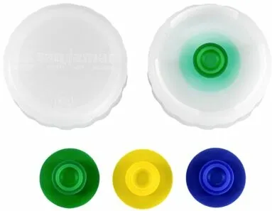 Carlisle 8573NL San Jamar EZ-Kleen® Large Clear/White Standard Top Squeeze Bottle Cap - 1/Pack