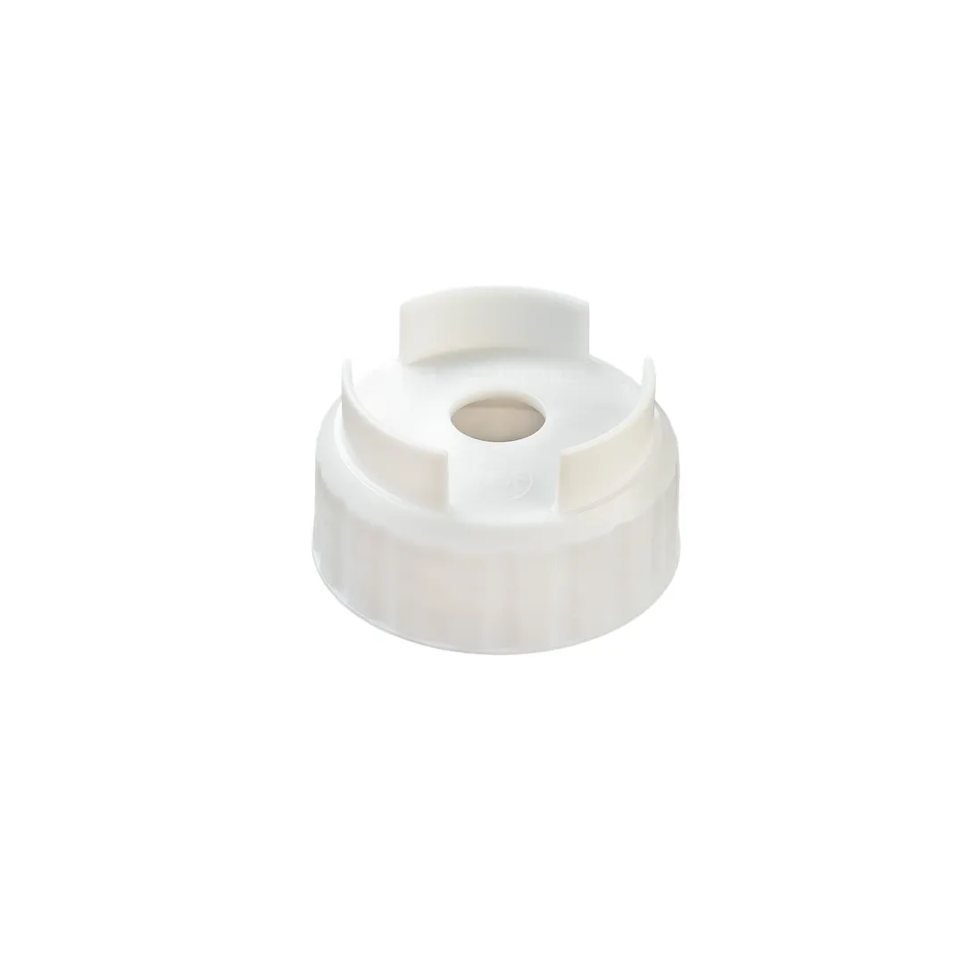 Carlisle 8573NS - EZ‑Kleen Squeeze Bottle Cap, 12 & 16 oz Clear/White, BPA‑Free NSF, Top Tip - Case