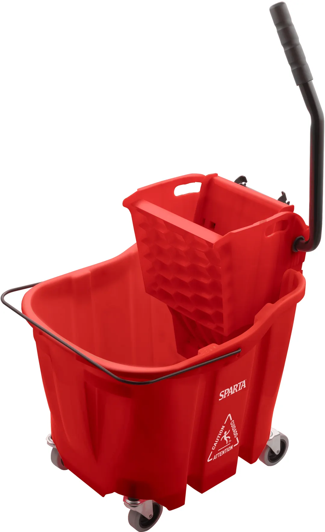Carlisle 8690405 OmniFit Mop Bucket Combo, 35 Qt Red Side‑Press Wringer, Plastic - 1/Each