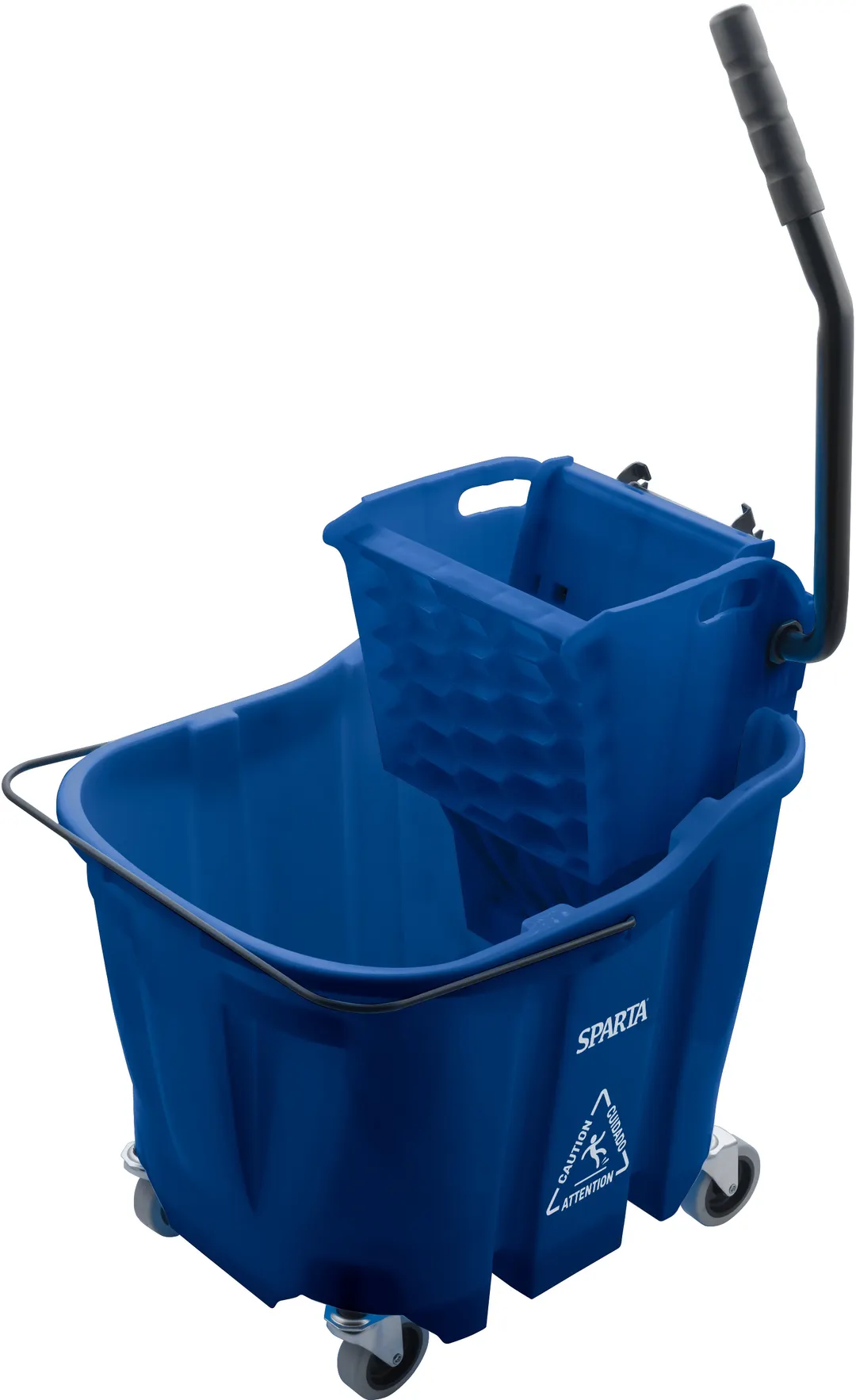 Carlisle 8690414 OmniFit Mop Bucket Combo, 35 Qt Blue Side‑Press Wringer, Plastic - 1/Each