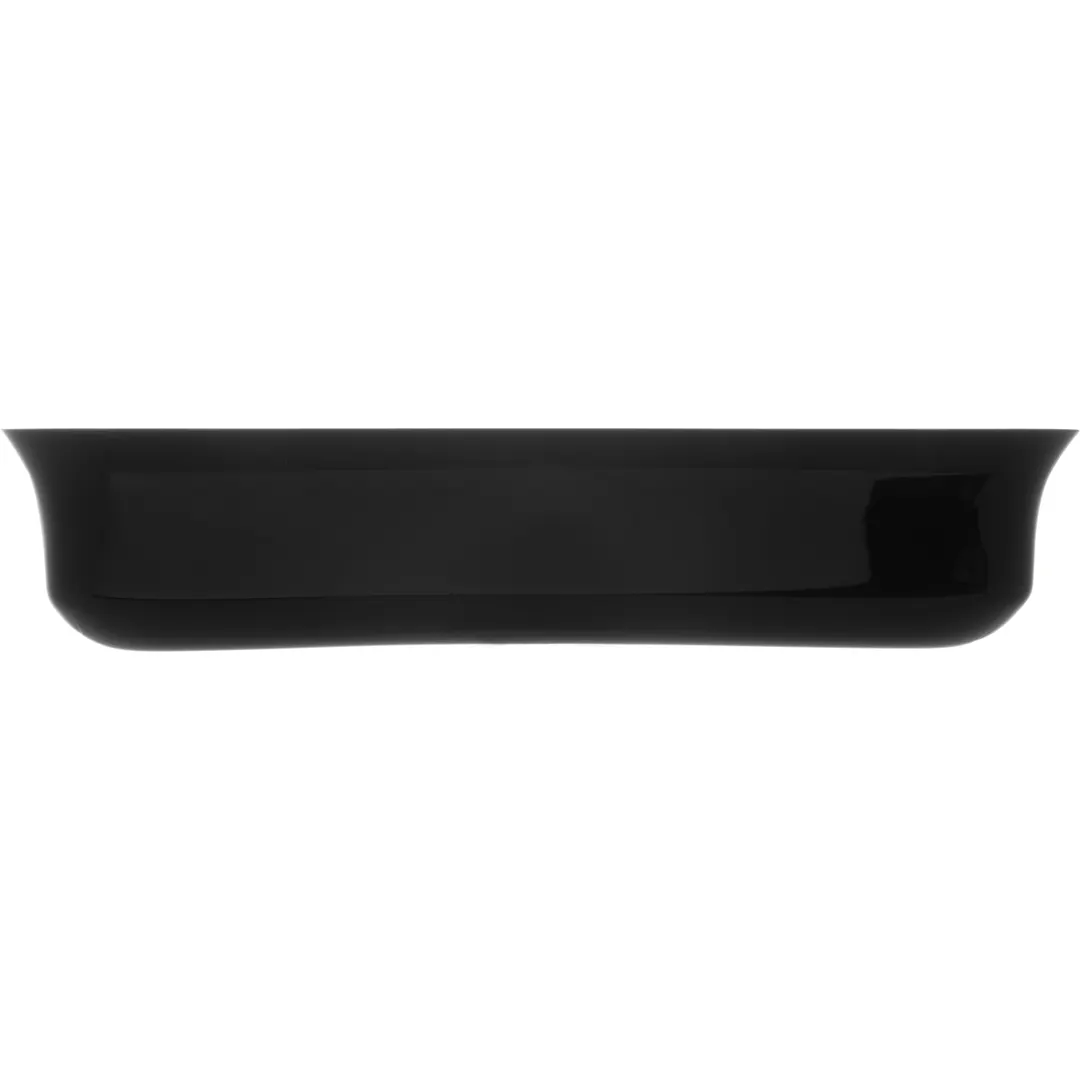 Carlisle 882103 Rectangular Deli Crock, 4 Qt, 12" x 10", Black, Acrylic, Glossy Finish