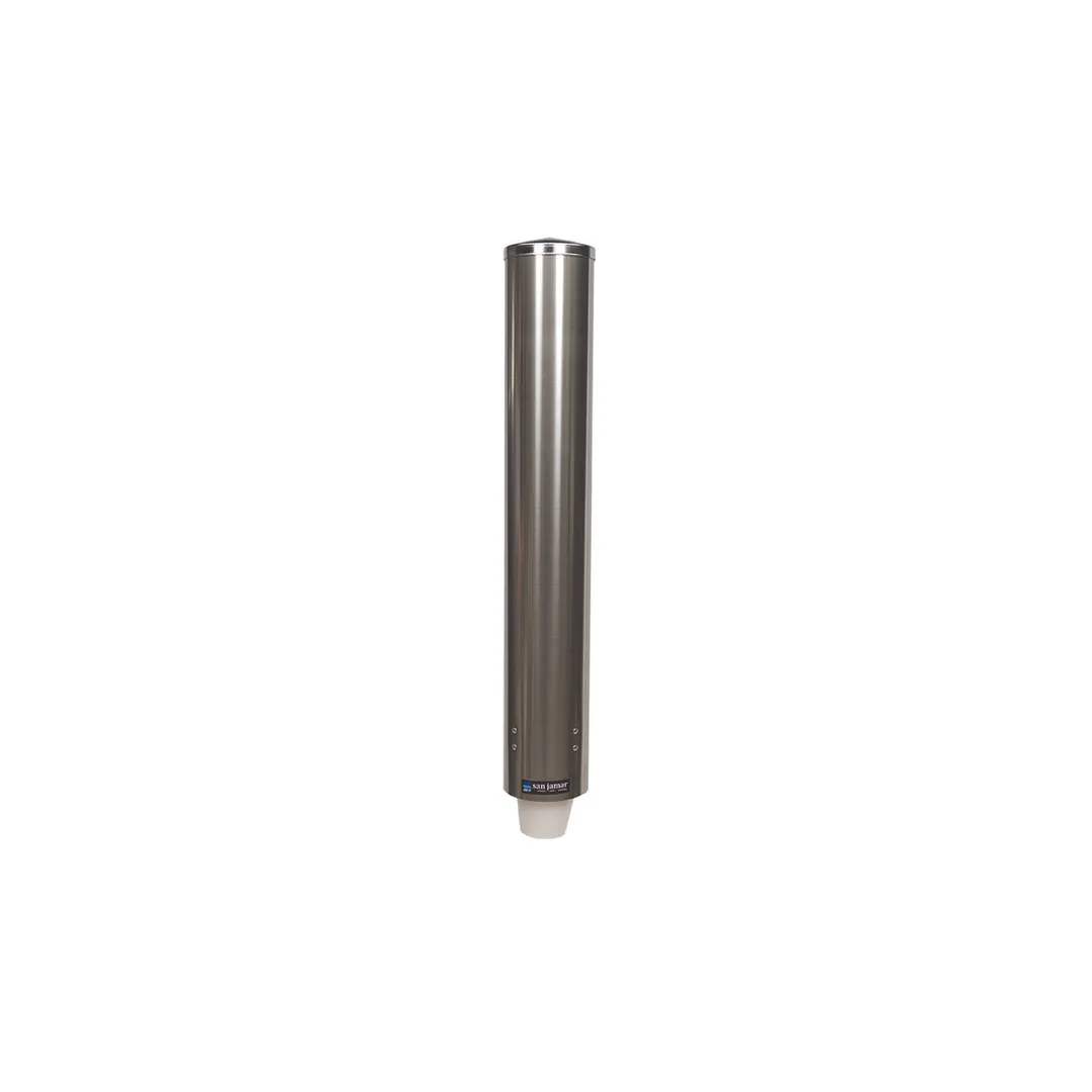 Carlisle C4200PF Cup Dispenser – 23" Stainless Steel Tube, Fits 2"‑3" Rim Cups, Self‑Adjusting