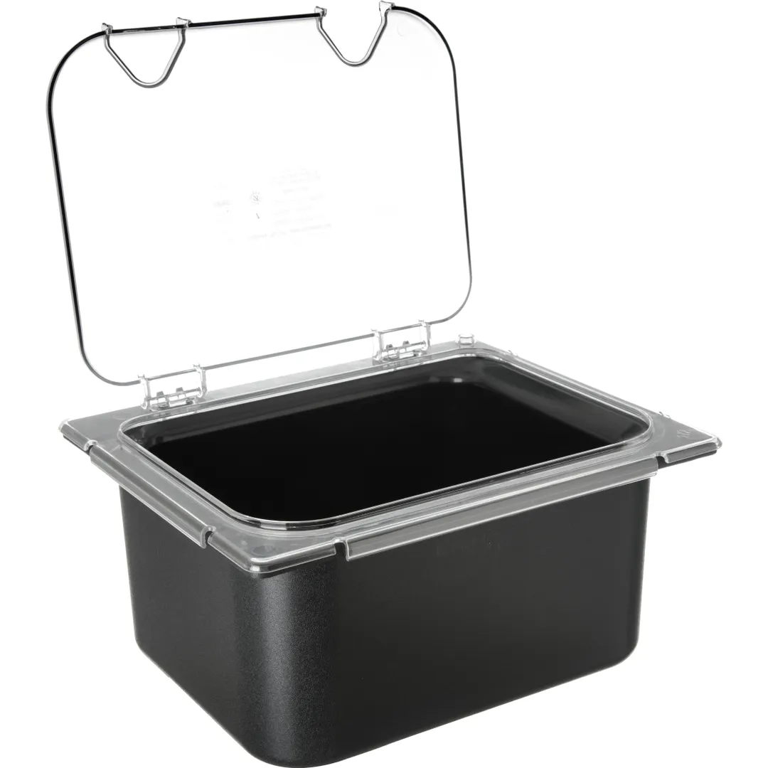 Carlisle CM10239Z07 Coldmaster EZ Access Lid, 1/2 Size, Hinged, Polycarbonate, Clear