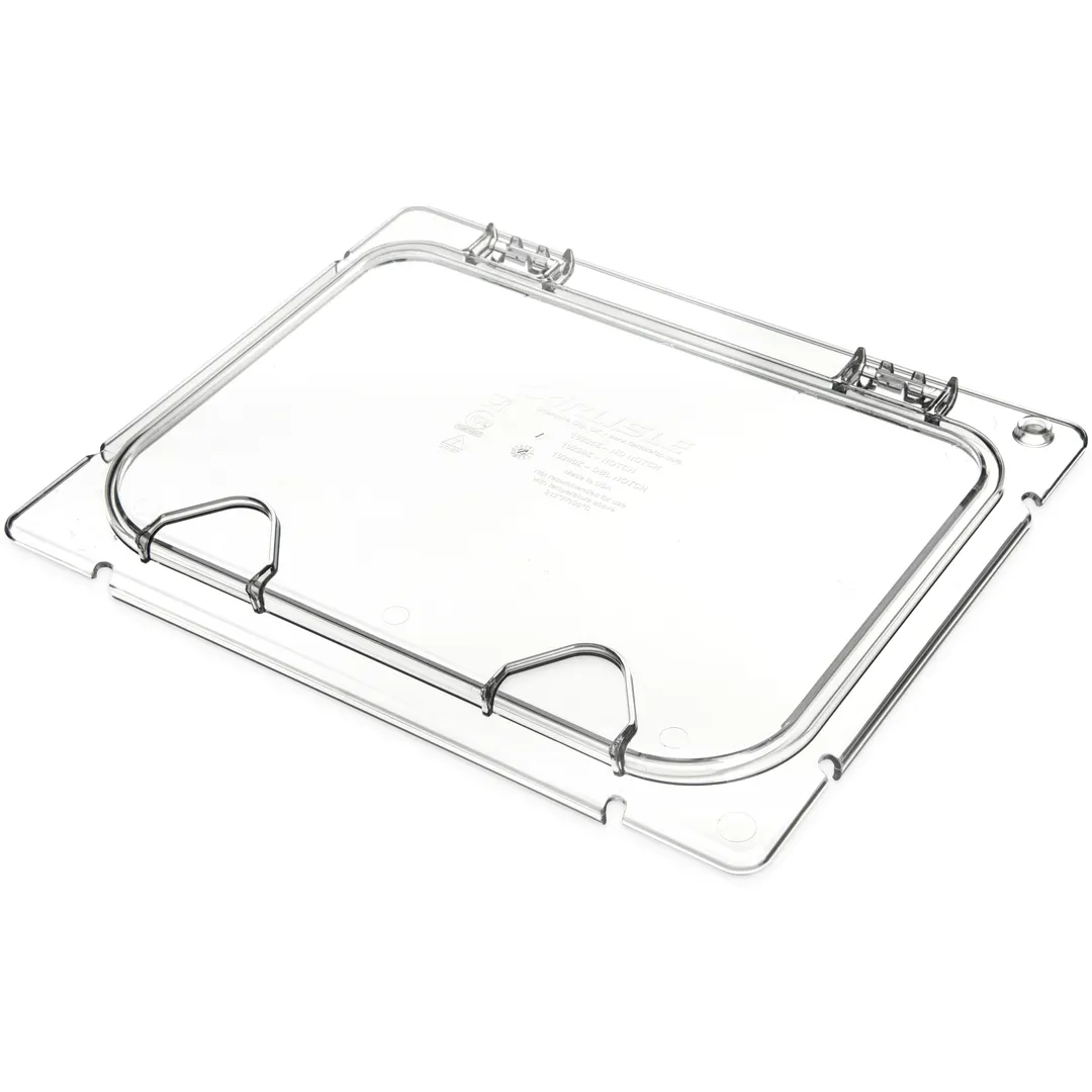 Carlisle CM10239Z07 Coldmaster EZ Access Lid, 1/2 Size, Hinged, Polycarbonate, Clear