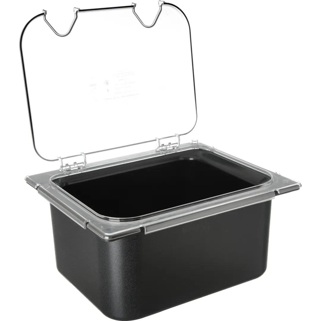 Carlisle CM10240Z07 Coldmaster EZ Access Lid, 1/2 Size, Polycarbonate, Hinged Notch, Peg Hole/Handle