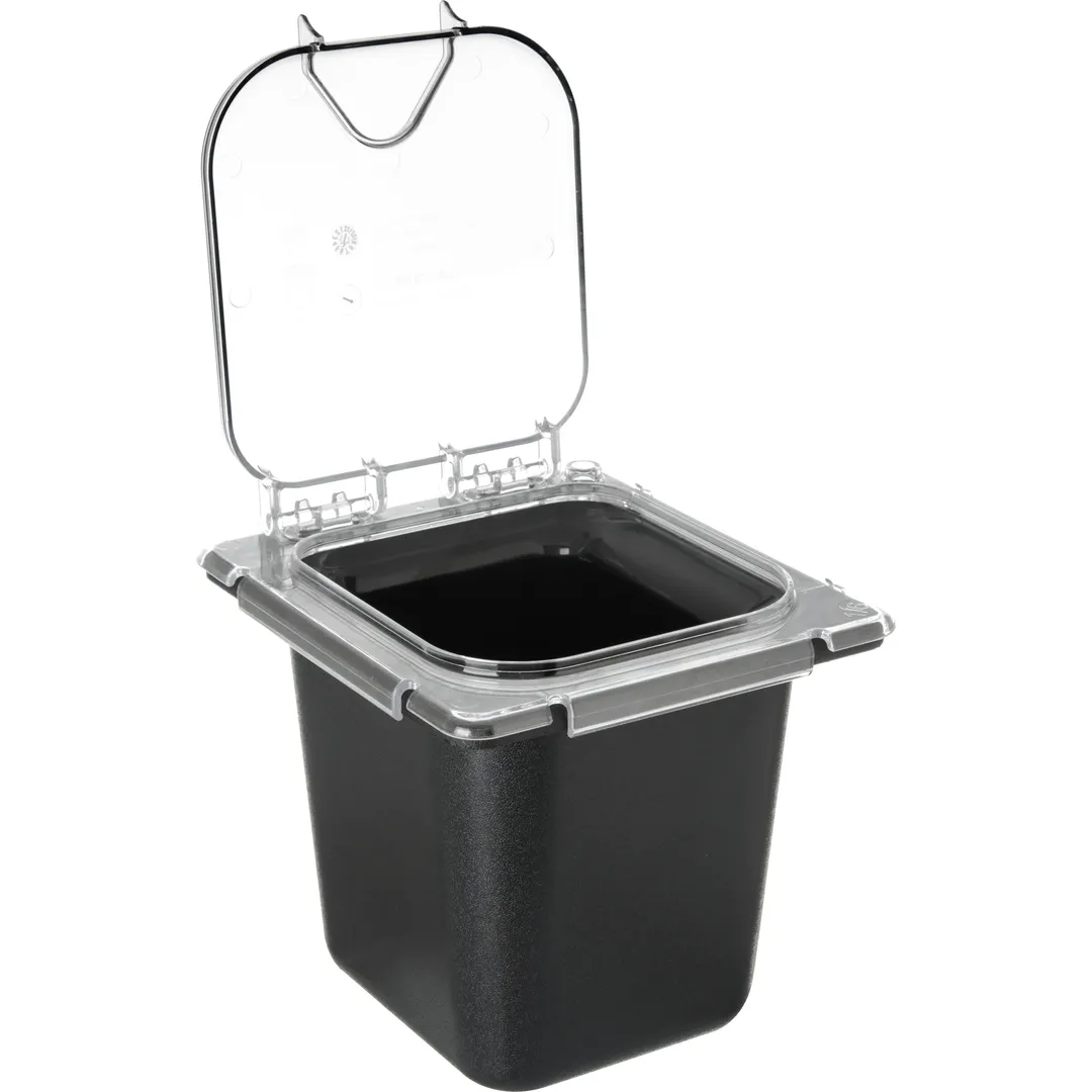 Carlisle CM10318Z07 Coldmaster Access Lid, 1/6 Size, Polycarbonate, Clear, Hinged, Peg Hole & Handle