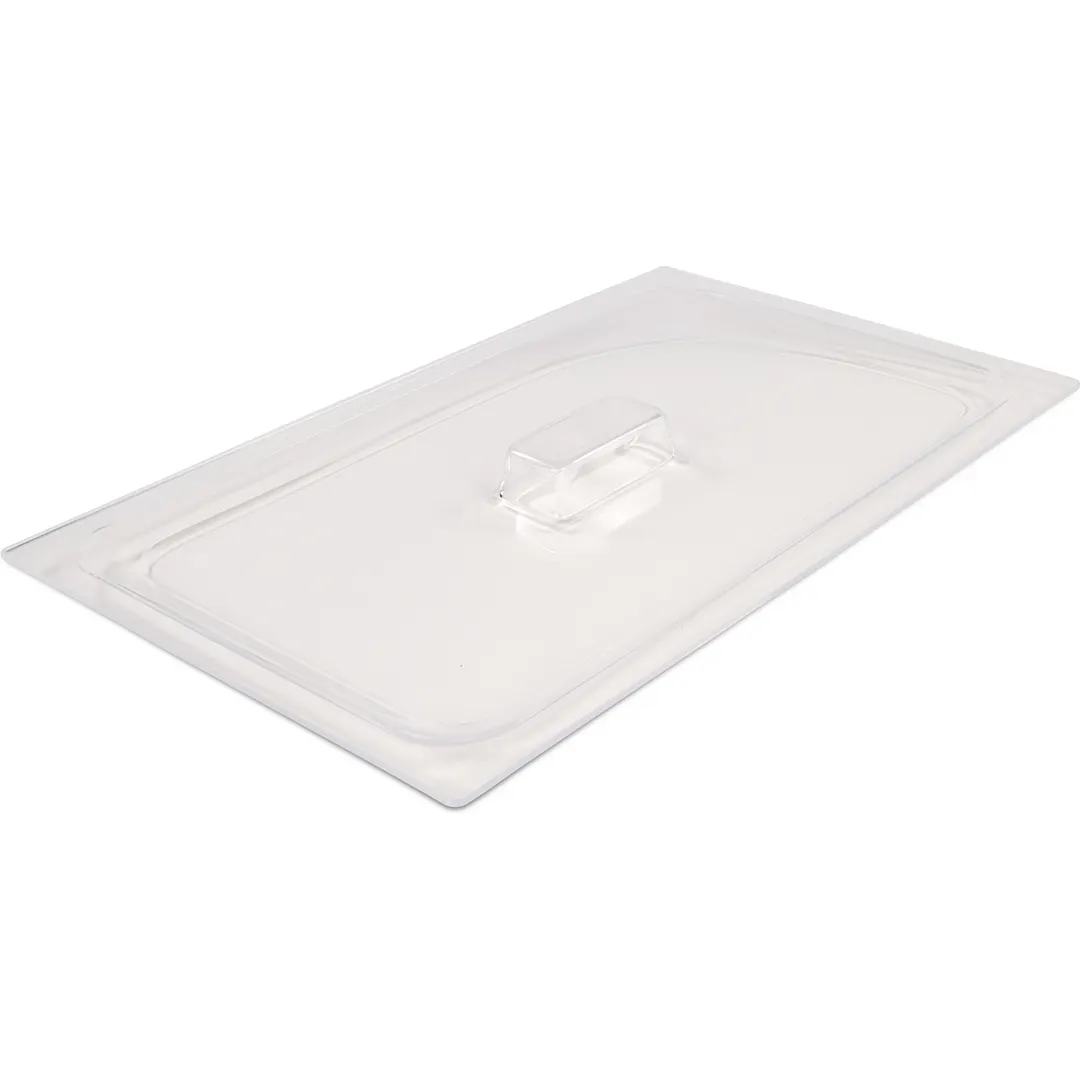 Carlisle CM112507 Food Pan Lid, 1/1 Size, Handle, Dishwasher Safe, Acrylic, Clear, BPA Free