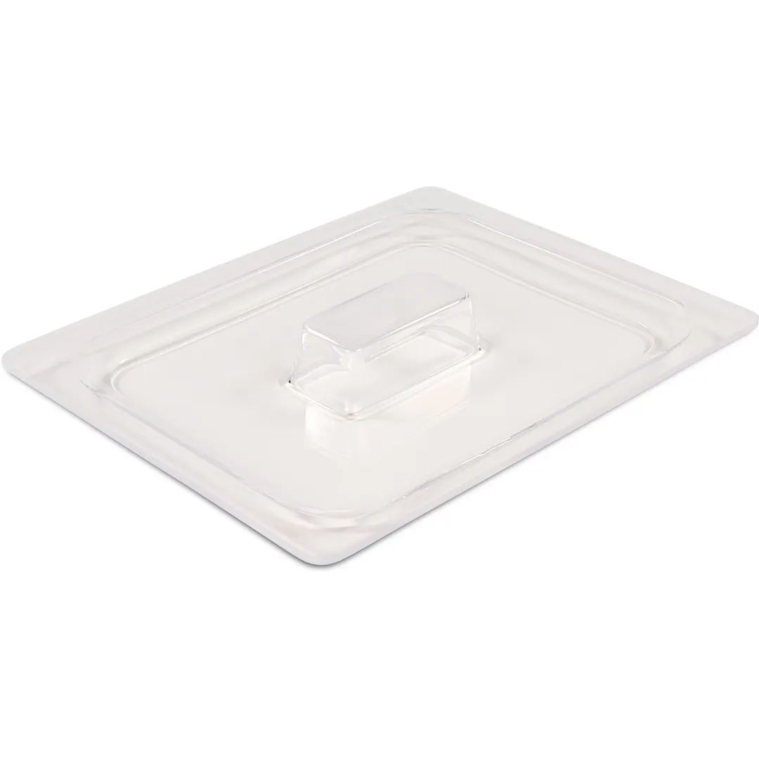 Carlisle CM112607 1/2-size Food Pan Lid, Clear Acrylic, Molded Handle, Dishwasher Safe - Each
