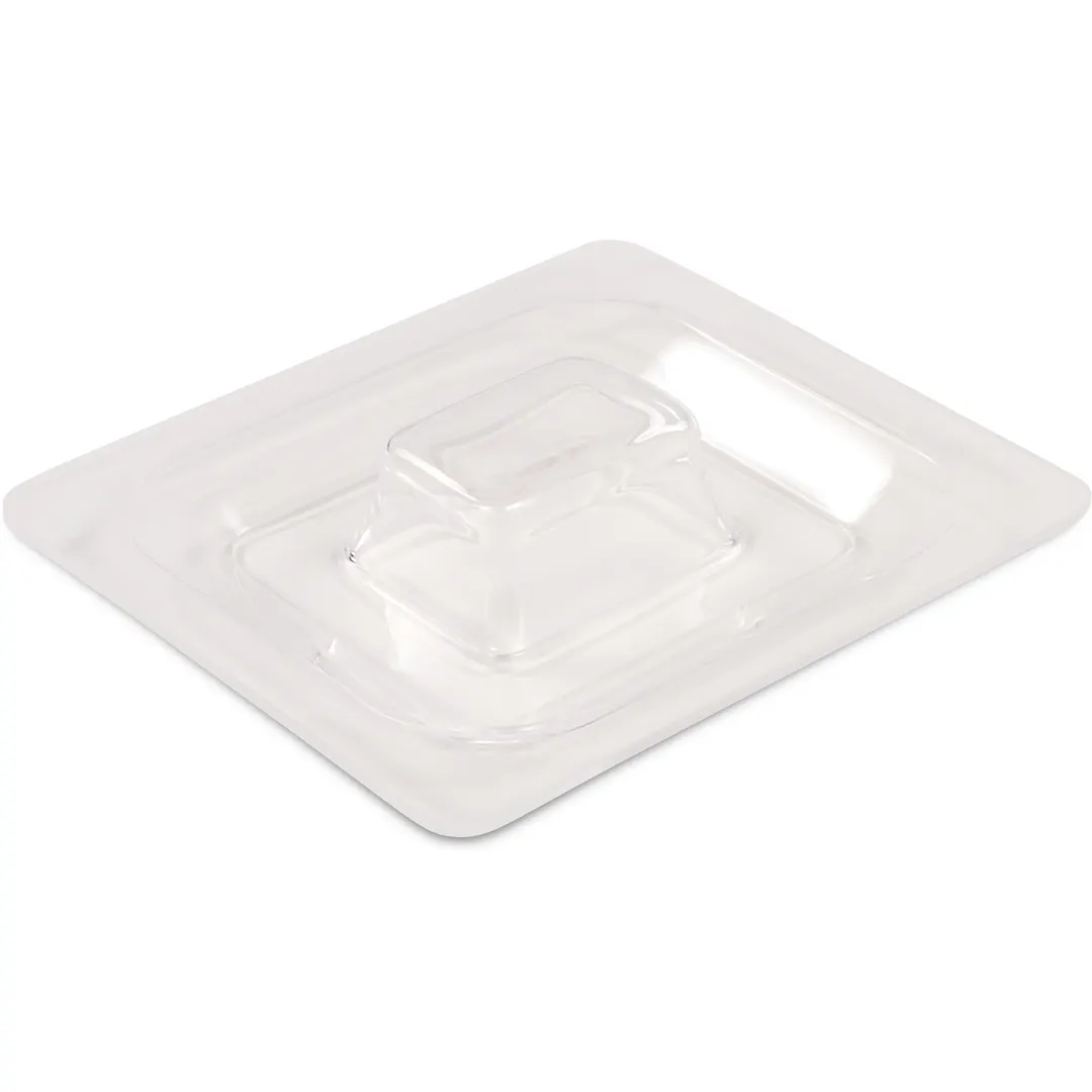Carlisle CM112807 Food Pan Lid, 1/6-size, Clear Acrylic, Molded Handle, Dishwasher Safe
