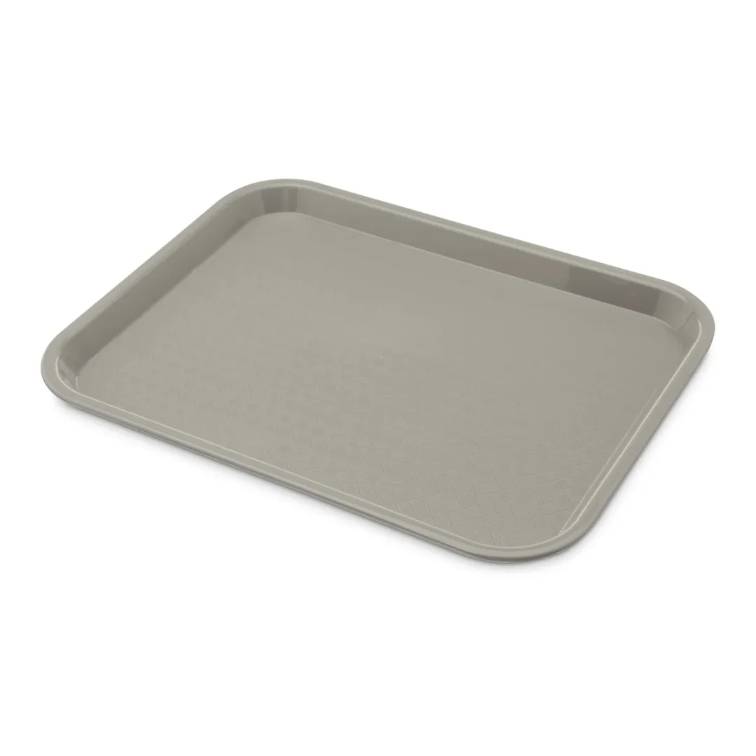 Carlisle CT101423 Cafeteria Tray, 13-7/8"L x 10-3/4"W x 4/5"H, Rectangular, Polypropylene, Gray