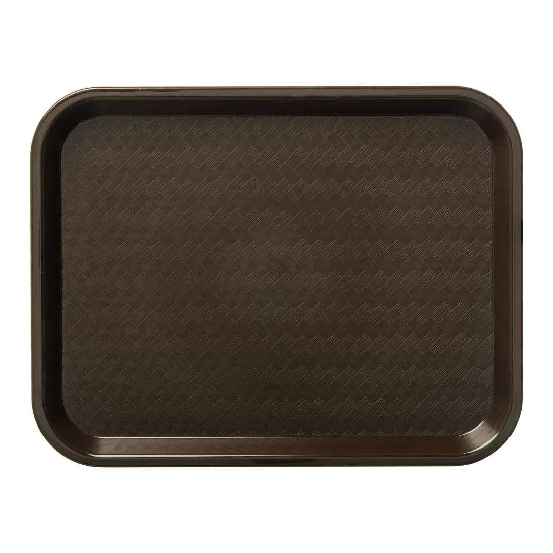 Carlisle CT101469 Tray Rectangular 13-7/8" x 10-3/4" x 4/5" Polypropylene Chocolate Dry/Stack Lugs
