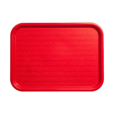 Carlisle CT121605 Cafeteria Tray – 16‑5/16" L x 12" W x 11‑5/16" H, Red Polypropylene With Lugs