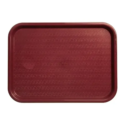 Carlisle CT121661 Cafeteria Tray, 16-5/16"L x 12"W x 11/16"H, Rectangular, Polypropylene, Burgundy