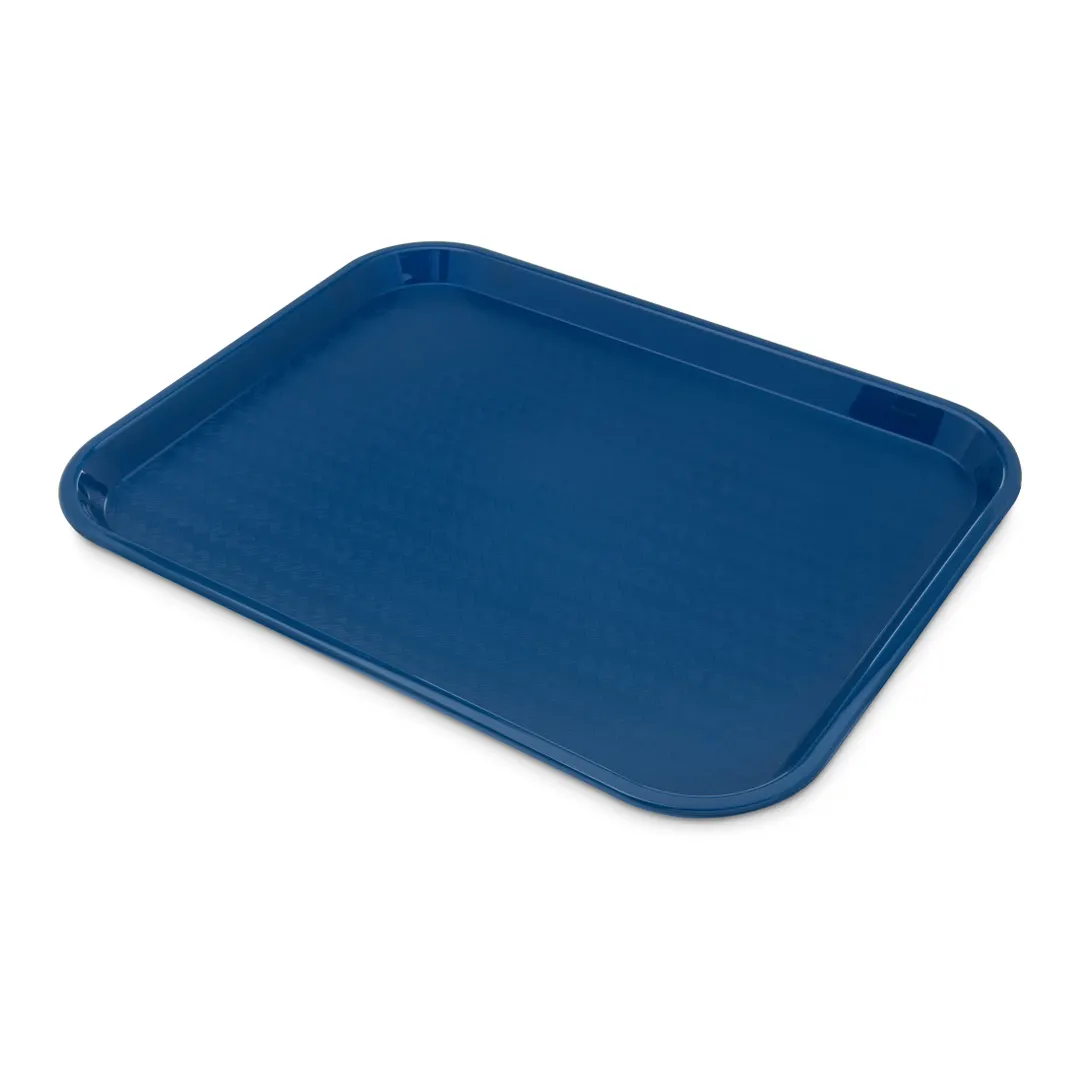 Carlisle CT1418-8114 Cafeteria Tray – 17-7/8"L x 14"W x 15/16"H, Polypropylene Blue NSF - 6/Pack