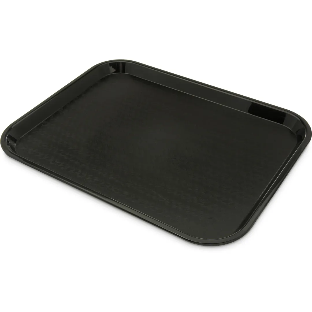 Carlisle CT1418030 Cafeteria Tray, 17-7/8"L x 14"W x 15/16"H, Rectangular, Polypropylene, Black, Antimicrobial