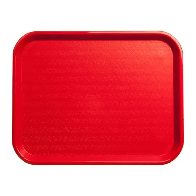 Carlisle CT141805 Red Rectangular Cafeteria Tray, 17-7/8"L x 14"W x 15/16"H, Polypropylene