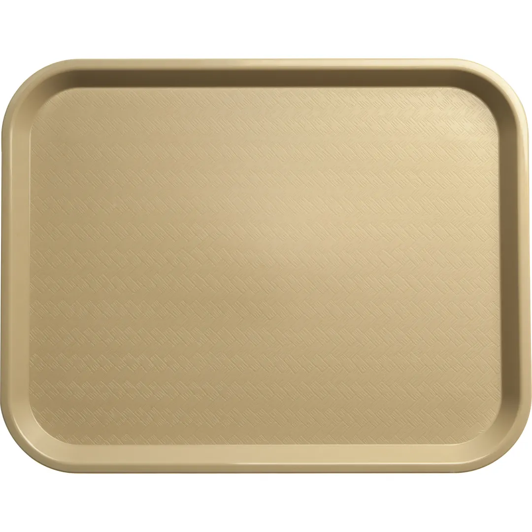 Carlisle CT141806 Cafeteria Tray, 17-7/8"L x 14"W x 15/16"H, Rectangular, Polypropylene, Beige