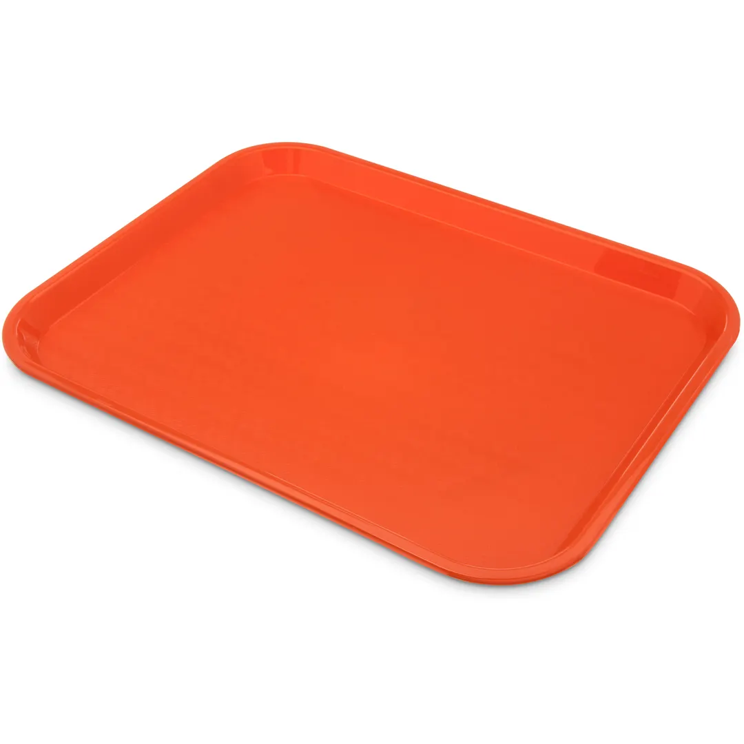 Carlisle CT141824 Tray – 17-7/8"L x 14"W x 15/16"H, Rectangular Polypropylene, Orange, Lugs