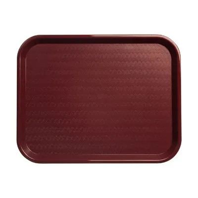 Carlisle CT141861 Cafeteria Tray, 17-7/8"L x 14"W x 15/16"H, Rectangular, Polypropylene, Burgundy