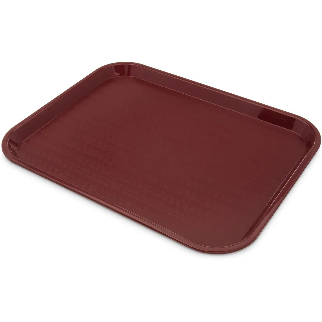 Carlisle CT141861 Cafeteria Tray, 17-7/8"L x 14"W x 15/16"H, Rectangular, Polypropylene, Burgundy