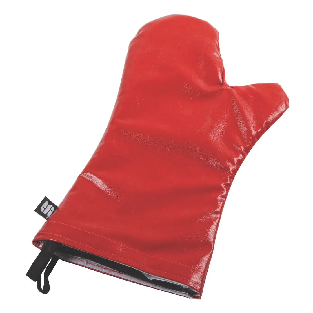 Carlisle EZK17 San Jamar EZ-Kleen Oven Mitt, 17", Poly-Cotton, Red, Non-Stick Coating