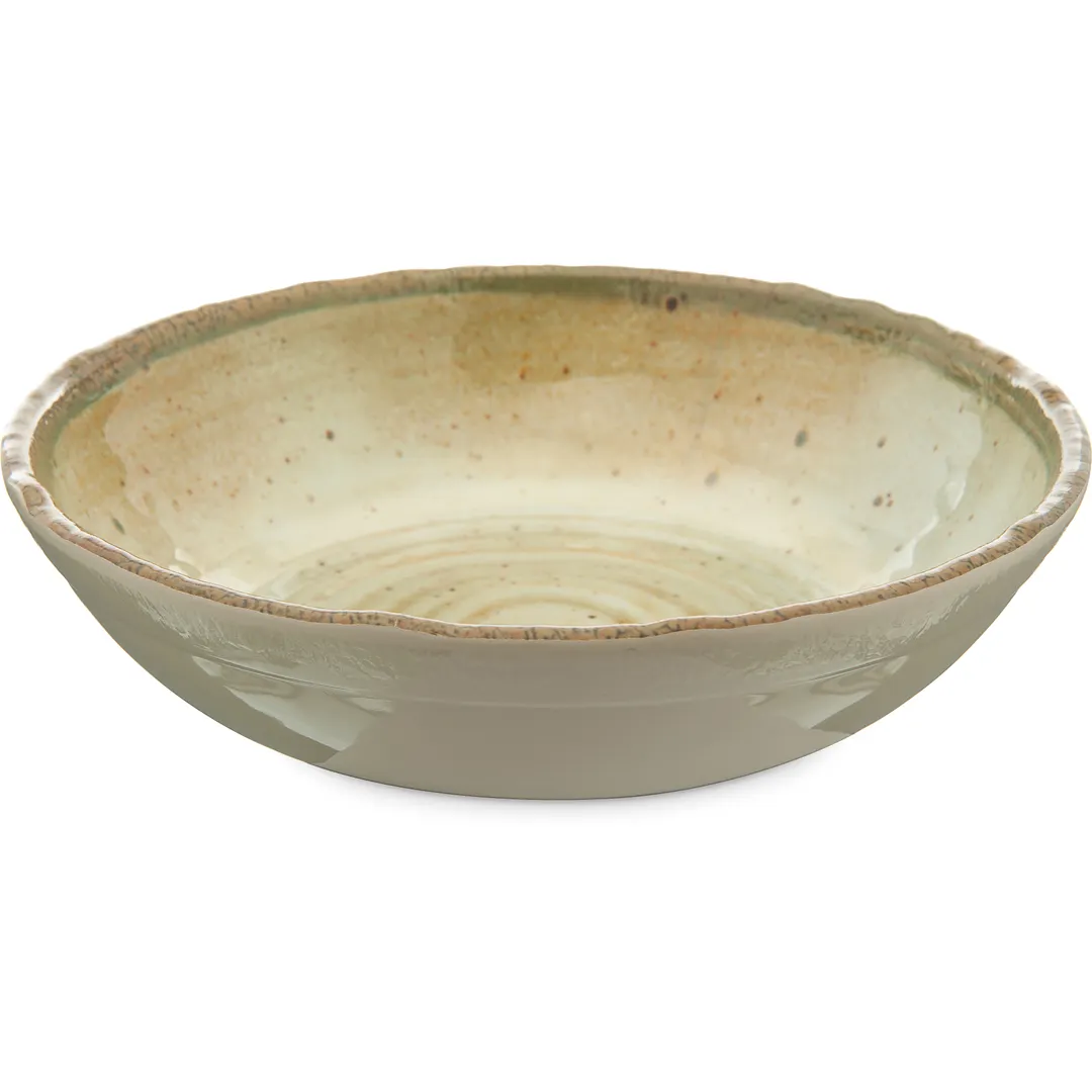 Carlisle GA5500370 - 8" Beige Melamine Bowl, 24‑27 oz, Stackable Rim, Dishwasher Safe, NSF, BPA‑Free