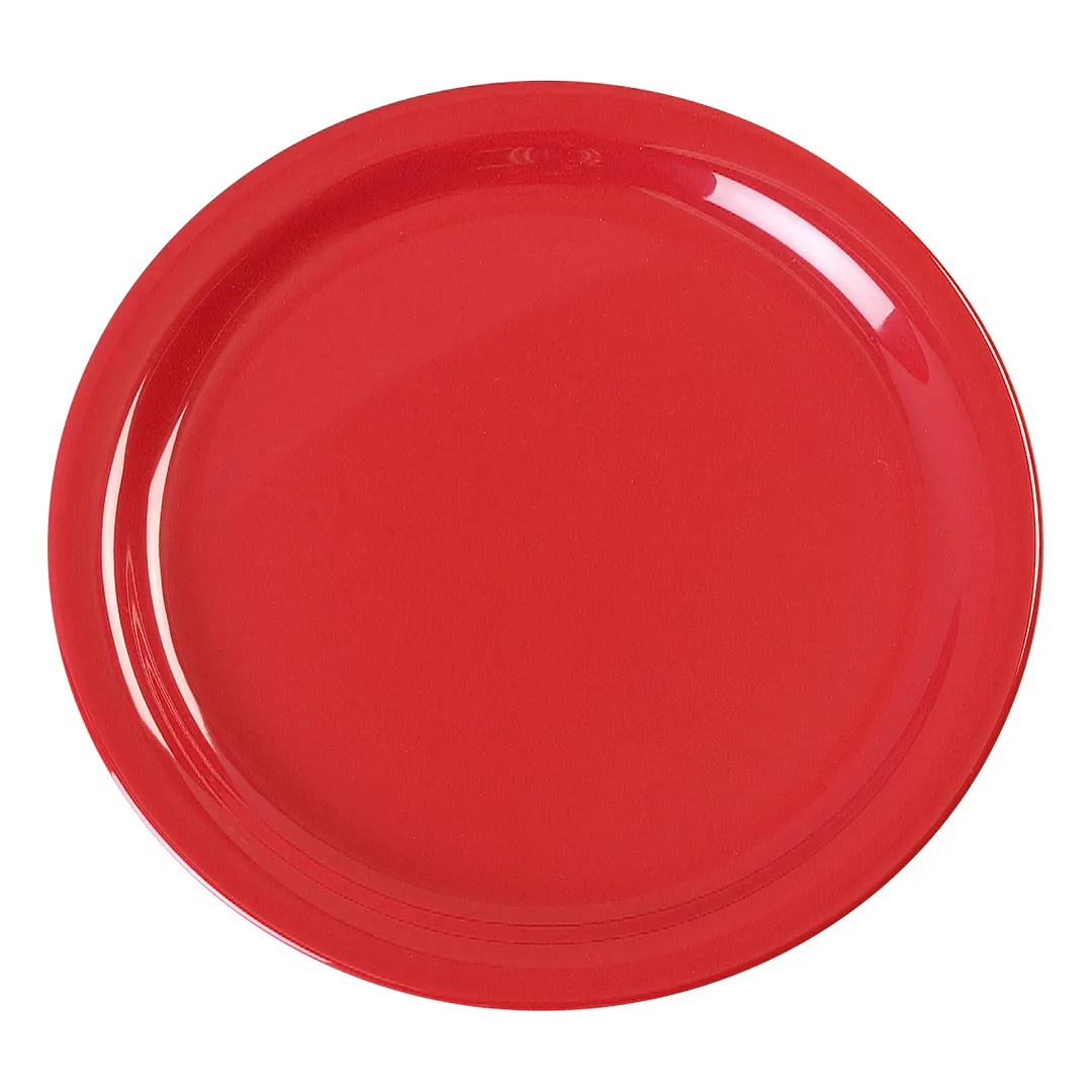 Carlisle KL20005 - Kingline™ Plastic Dinner Plate, 9" Diameter, Narrow Rim, Red, Safe to 212°F