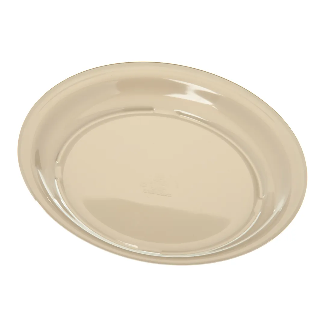 Carlisle KL20025 Kingline™ Dinner Plate, 9" Tan Melamine, Rim, Dishwasher Safe, 212°F Resistant