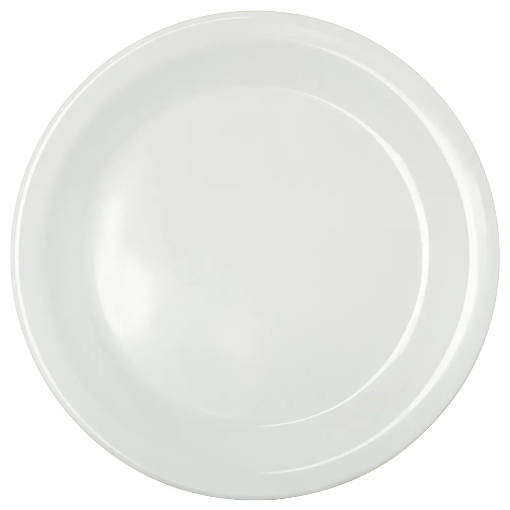 Carlisle KL20402 Kingline™ Pie Plate, 6.5" Round Narrow Rim, Melamine White, Dishwasher‑Safe
