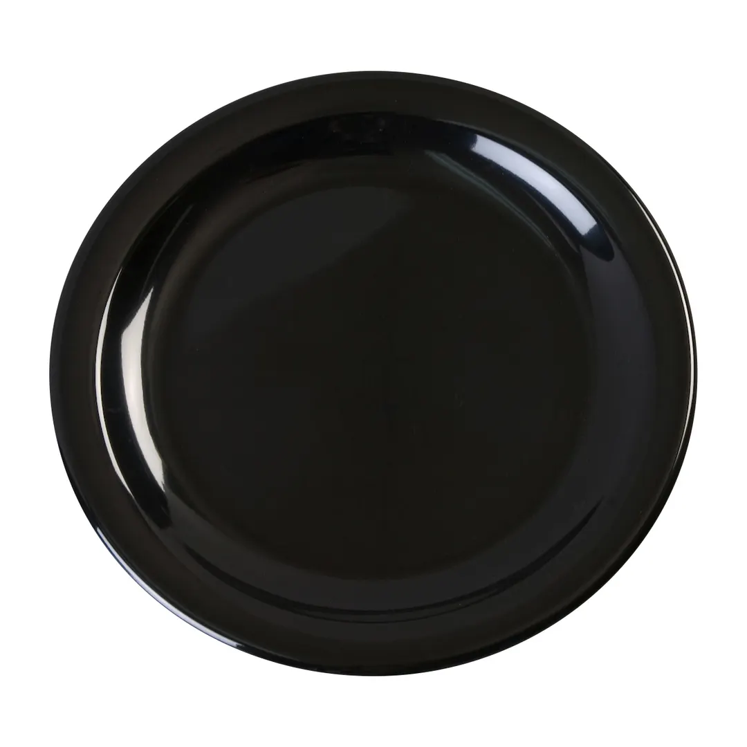 Carlisle KL20403 Kingline™ Pie Plate, 6½" Black Melamine, Narrow Rim, Dishwasher Safe, NSF, BPA‑Free