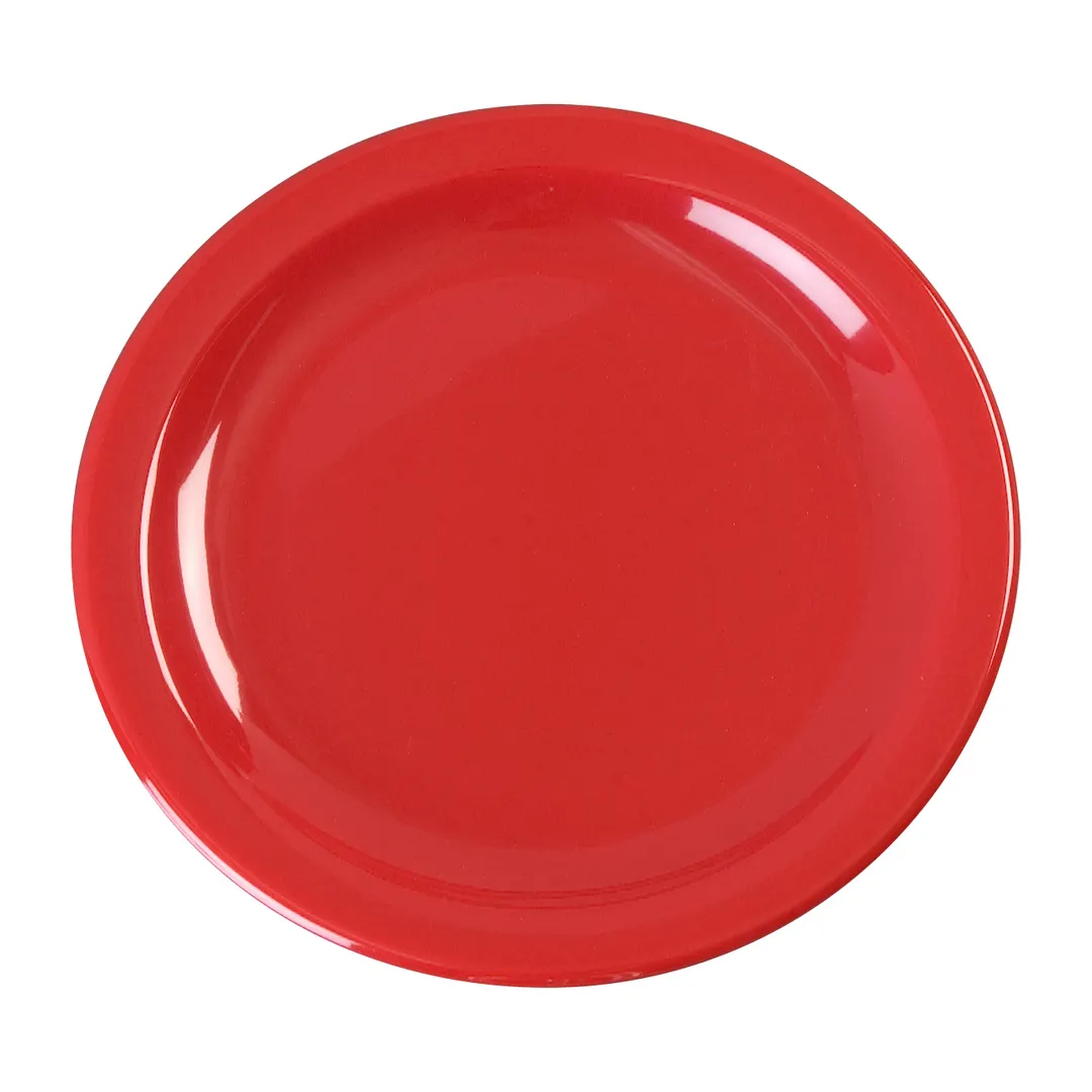 Carlisle KL20405 Kingline™ Pie Plate, 6½" Round Red Melamine, Narrow Rim, NSF Certified, BPA‑Free