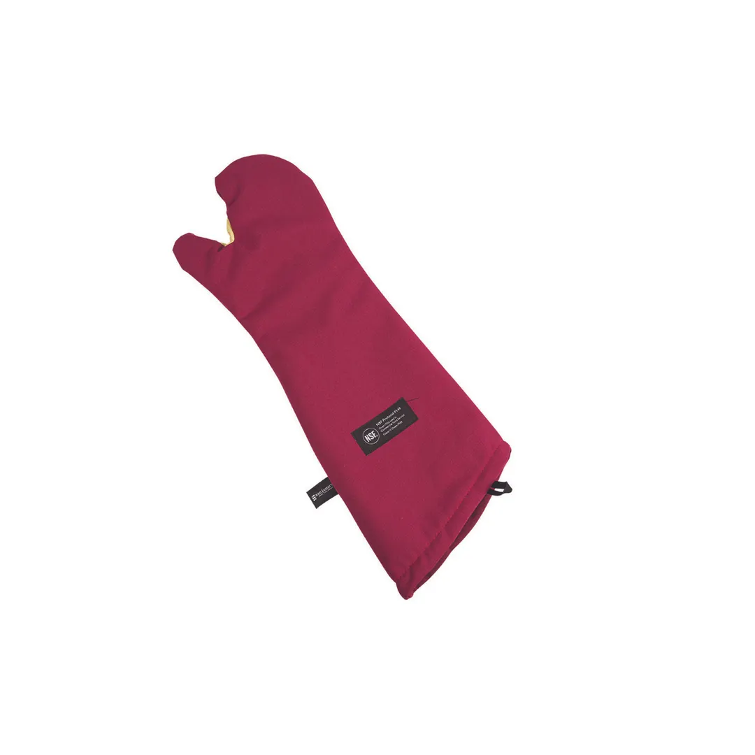 Carlisle KT0224 San Jamar Cool Touch Flame Oven Mitt, 24", Heavy Duty, Nomex and Kevlar, Red