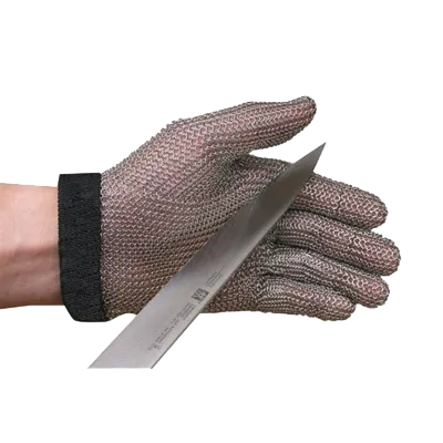 Carlisle MGA515L Cut Resistant Glove – Large, Stainless Steel Mesh with Antimicrobial Wrist Strap