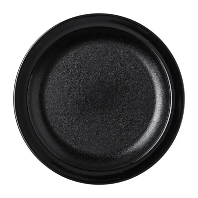 Carlisle PCD20603 - 6.5" Black Polycarbonate Plate, Narrow Rim, Dishwasher Safe, NSF Certified