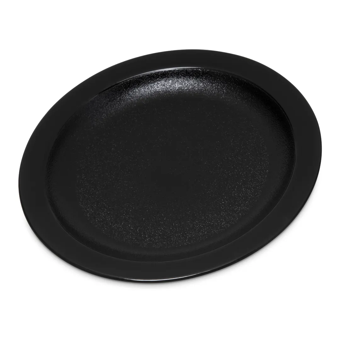 Carlisle PCD20603 - 6.5" Black Polycarbonate Plate, Narrow Rim, Dishwasher Safe, NSF Certified