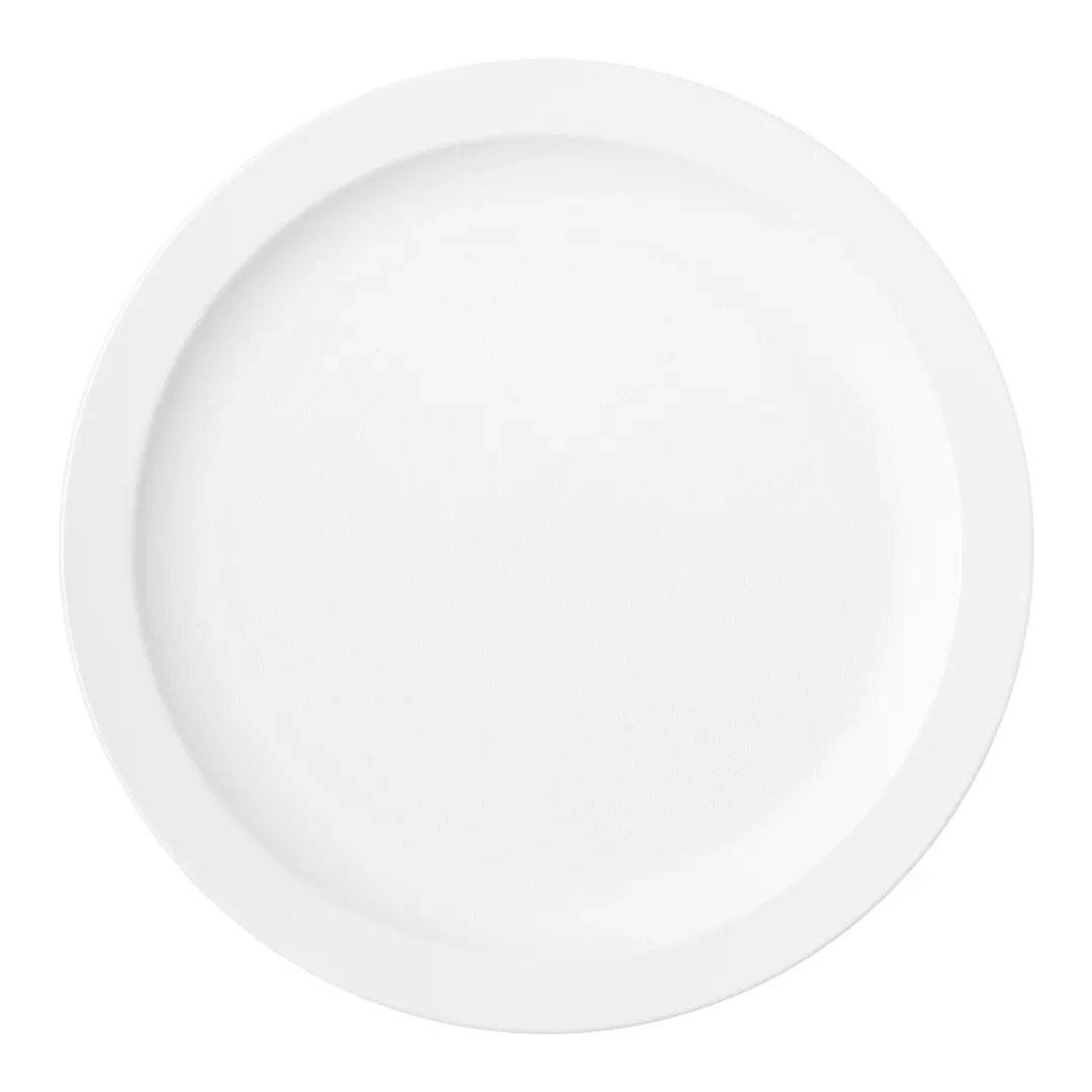 Carlisle PCD20902 - 9" White Polycarbonate Plate, Narrow Rim, Dishwasher Safe, Stackable, NSF