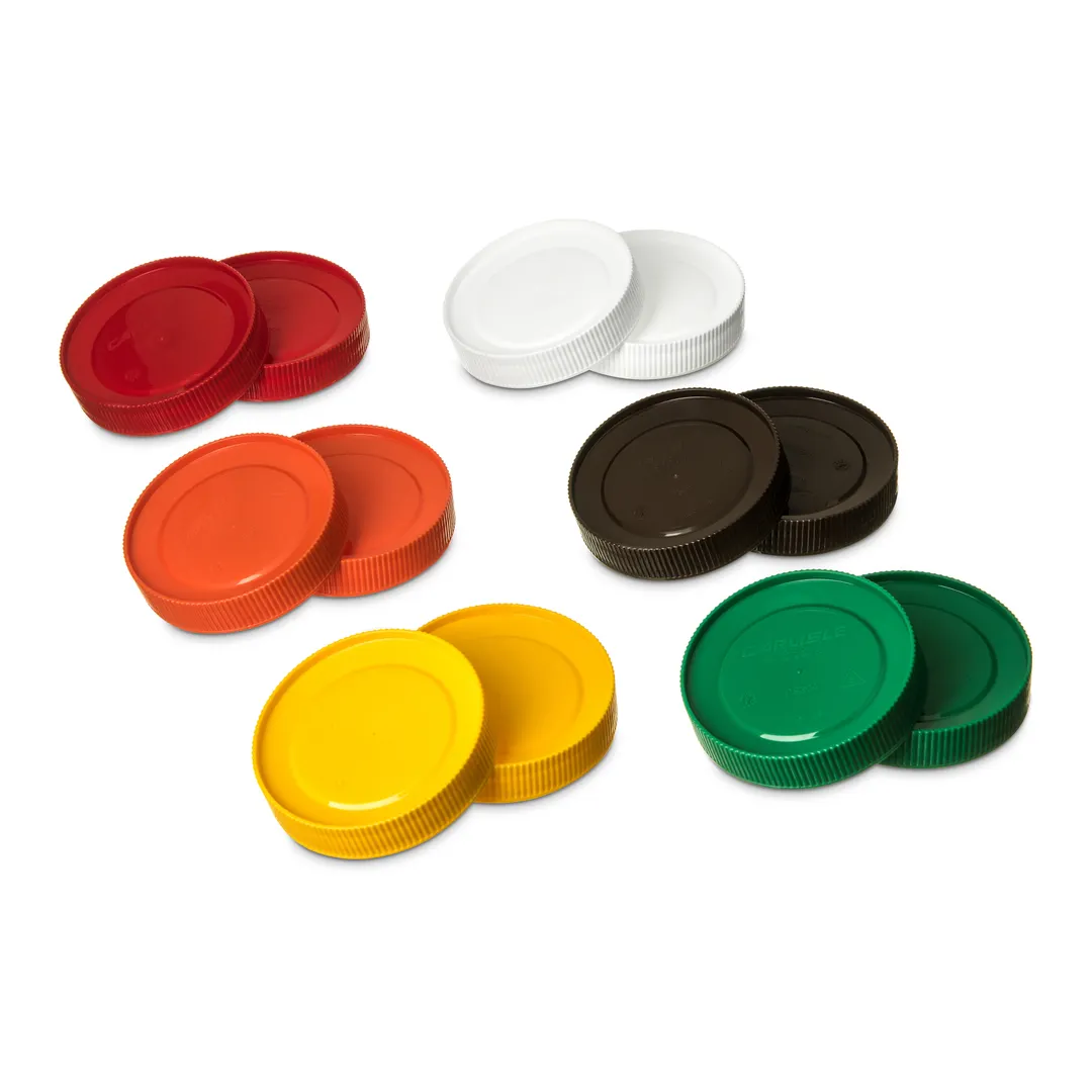 Carlisle PS304AT00 Store 'N Pour Cap, 3/4"H x 3-1/2" Dia., Snap-On, Polyethylene, Colors, BPA Free